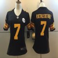 Women Pittsburgh Steelers #7 Ben Roethlisberger Nike black Color Rush Limited Jersey