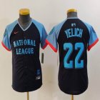 Youth National League #22 Christian Yelich Nike Navy 2024 MLB All-Star Game Limited Player Jersey