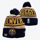 2024 Denver Nuggets dark blue beige yellow NBA Sports Cuffed Knit Hats