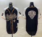 Nike New Orleans Saints black white baseball jerseys Thanksgiving Joint name -BD 03