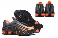 Men Nike Shox R4 black orange shoes