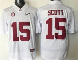 Alabama Crimson Tide #15 JK Scott White College Football Limited Jerseys