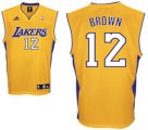 NBA Los Angeles Lakers #12 Brown yellow jerseys