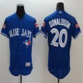 2016 Toronto blue jays #20 Josh Donaldson blue usa flag Flexbase Authentic Collection Jersey