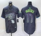 Nike Tampa Bay Rays #17 Paredes black majestic baseball jersey city version 03