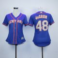 women New York Mets Jacob deGrom #48 blue mlb jerseys