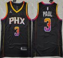 Jordan logo Phoenix Suns #3 Chris Paul black NBA basketball Jersey-XD