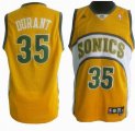 Oklahoma thunder 35 Durant yellow basketball jersey