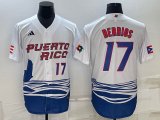 Puerto Rico Baseball #17 Jose Berrios White 2023 World Baseball Classic Replica Player Jersey 01