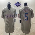 2023 Champions Nike Texas Rangers #5 Corey Seager gray majestic baseball jerseys