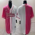 Nike Dallas Cowboys blank pink white splits baseball jerseys Joint name-BD