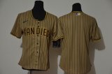 Women Nike San Diego Padres blank beige majestic baseball Jersey-WL