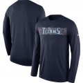 Men's Tennessee Titans Nike Navy Sideline Seismic Legend Long Sleeve T-Shirt