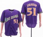 Arizona Diamondbacks #51 Randy Johnson purple Baseball Jersey