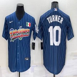 Nike New Nike Los Angeles Dodgers #10 Justin Turner blue throwback majestic baseball jerseys 05