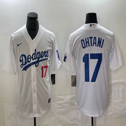 Los Angeles Dodgers #17 Shohei Ohtani Nike white majestic baseball Jersey