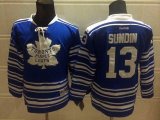 Toronto Maple Leafs #13 Mats Sundin Blue hockey Jersey winter classic patch