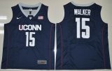 Uconn Huskies #15 Kemba Walker dark blue ncaa basketball jersey