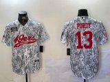 San Francisco 49ers #13 Brock Purdy Nike Arctic Camo 2024 Salute to Service Limited Jersey Joint name-BD