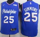 Nike Philadelphia 76ers #25 Ben Simmons blue basketball Jersey-xd