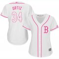 2017 Women ABoston Red Sox #34 David Ortiz white majestic mlb jersey