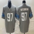 Nike Detroit Lions #97 Aidan Hutchinson gray Color Rush Limited Jersey 03