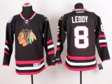 Reebok Chicago Blackhawks LEDDY 8 black nhl Jersey