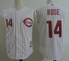 New Cincinnati Reds #14 Pete Rose white not sleeves baseball jersey