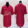 Nike San Francisco 49ers blank red baseball jerseys Joint name-BD 02