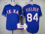 Texas Rangers PRINCE FIELDER 84 blue mlb signature Jersey