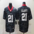 Nike Dallas Cowboys #21 Ezekiel Elliott black camo Color Rush Limited Jersey-BD