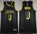 Nike Los Angeles Lakers #8 Kobe Bryant black Snake skin basketball jersey-XD