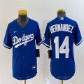 Women Nike Los Angeles Dodgers #14 Enrique Hernandez blue majestic baseball jerseys