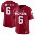 Custom 2018 Oklahoma Sooners #6 Baker Mayfield red New College Football Jerseys-1