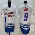 Puerto Rico #9 Baseball Javier Báez White 2023 World Baseball Classic Replica Player Jersey 06