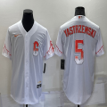 Nike San Francisco Giants #5 Mike Yastrzemski white majestic baseball jersey city version-BD