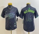 Youth Nike Tampa Bay Rays #18 Shane McClanahan black majestic baseball jersey city version 01