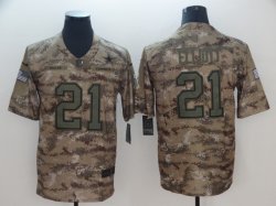 Dallas Cowboys #21 Ezekiel Elliott Nike Camo Salute to Service Limited Jersey