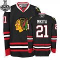 2013 NHL Stanley Cup Stan Mikita Jersey 21 Black Chicago Blackhawks Jerseys