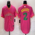 Nike San Diego Padres #2 Xander Bogaerts pink MLB Baseball jerseys 02