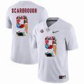 Custom Alabama Crimson Tide #9 Bo Scarbrough white fashion college football jersey