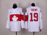 custom 2014 NHL Canada team TOEWS 19# white hockey jerseys