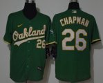 Custom Oakland Athletics #26 Matt Chapman Green Flexbase Authentic Collection Jersey