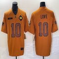 Green Bay Packers #10 Jordan Love 2023 Brown Salute To Service Limited Jerseys