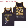 Los Angeless Lakers #8 and #24 Mamba black NBA jersey -SG