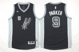 2015 San Antonio Spurs 9# Tony Parker black nba basketball jerseys