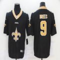 Nike New Orleans Saints #9 Drew Brees black gold fashion Color Rush Limited Jersey