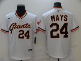 Nike San Francisco Giants 24# Willie Mays white mlb baseball Jerseys-BD