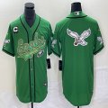 Nike Eagles blank green baseball jerseys Joint name with C patch-BD 03