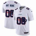 Customized Nike New England Patriots white Color Rush Limited Jersey Shadow edition